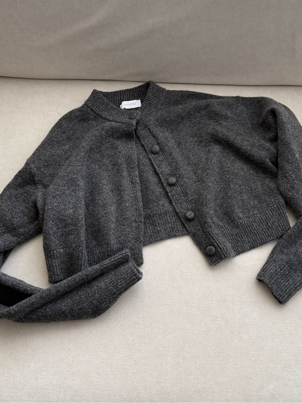 meshki cropped cardigan